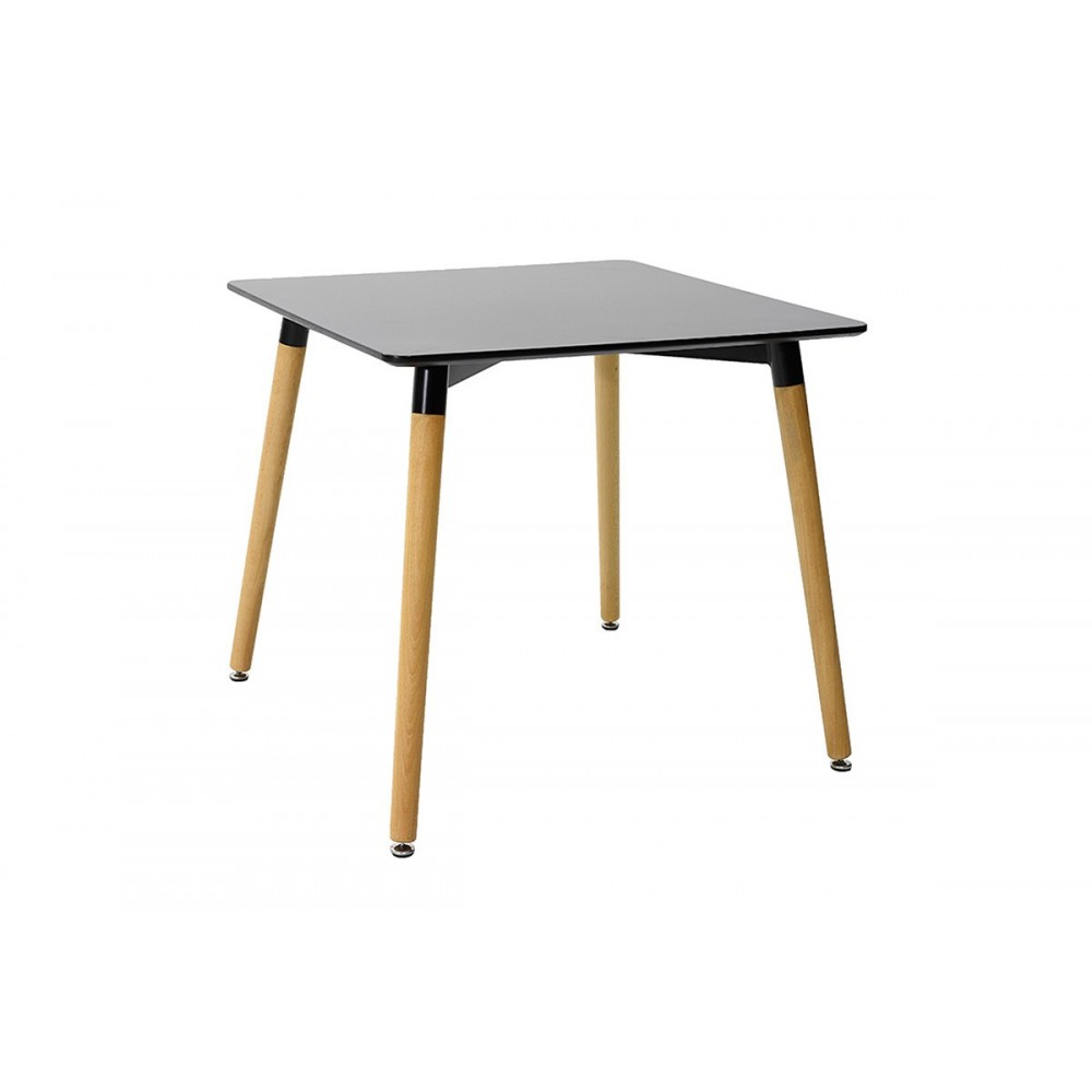 Τραπέζι "NATALI" από mdf σε χρώμα μαύρο/φυσικό 80x80x76