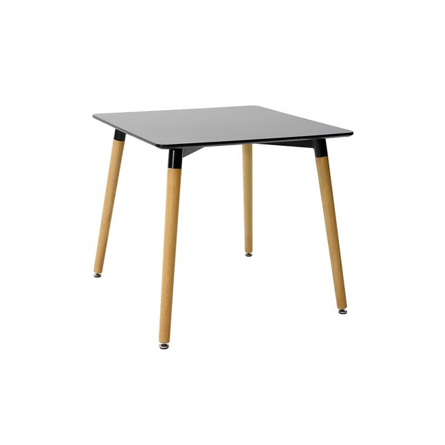 Τραπέζι "NATALI" από mdf σε χρώμα μαύρο/φυσικό 80x80x76