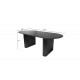 Τραπέζι "NEMBOU" από mdf σε χρώμα μαύρο μαρμάρου 210x100x76