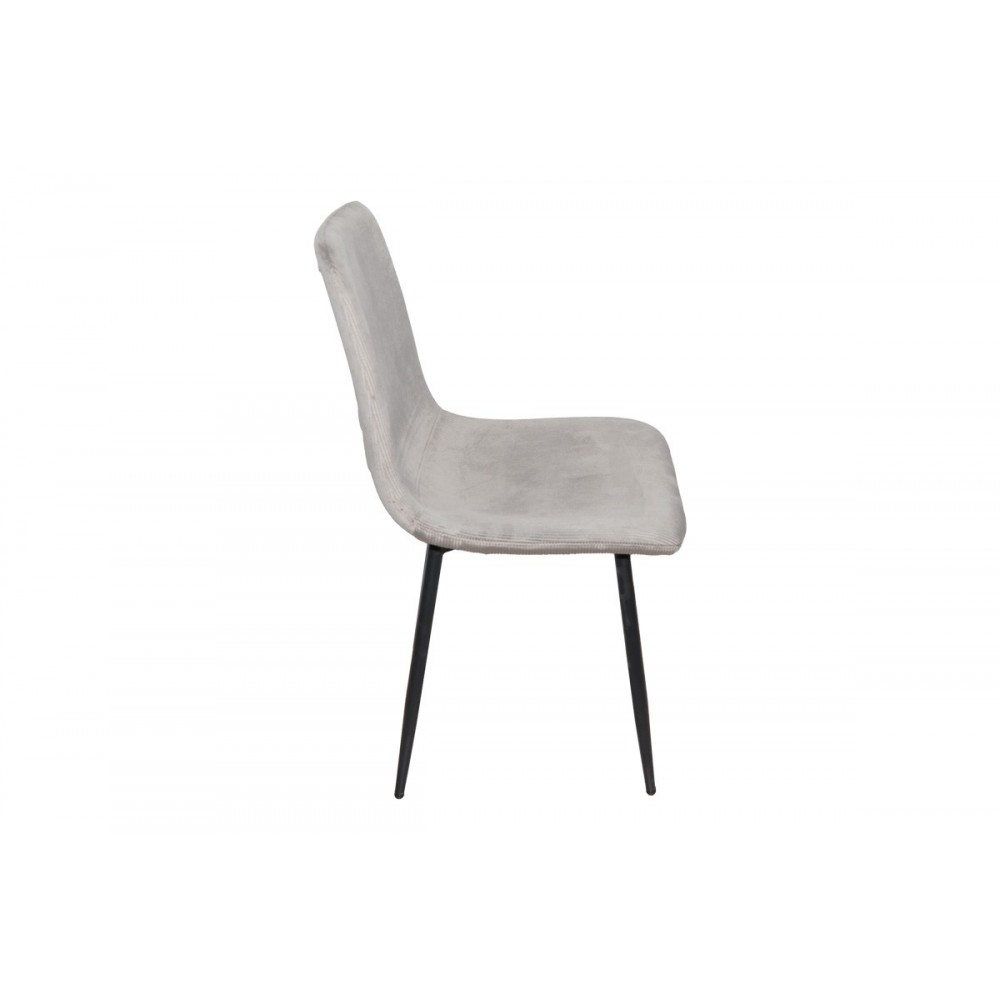 Καρέκλα "GRATO" από ύφασμα/μέταλλο σε χρώμα γκρι/μαύρο 45.5x53.5x88.5