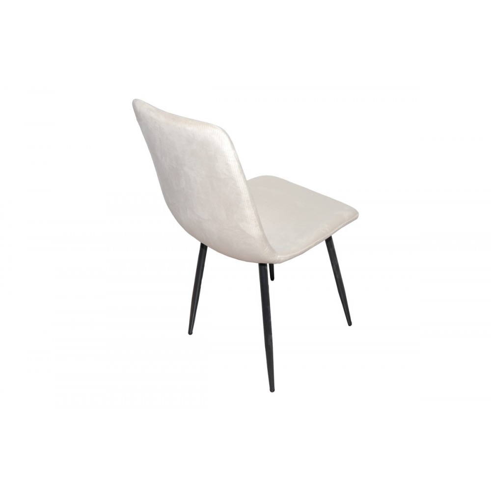 Καρέκλα "GRATO" από ύφασμα/μέταλλο σε χρώμα μπεζ/μαύρο 45.5x53.5x88.5