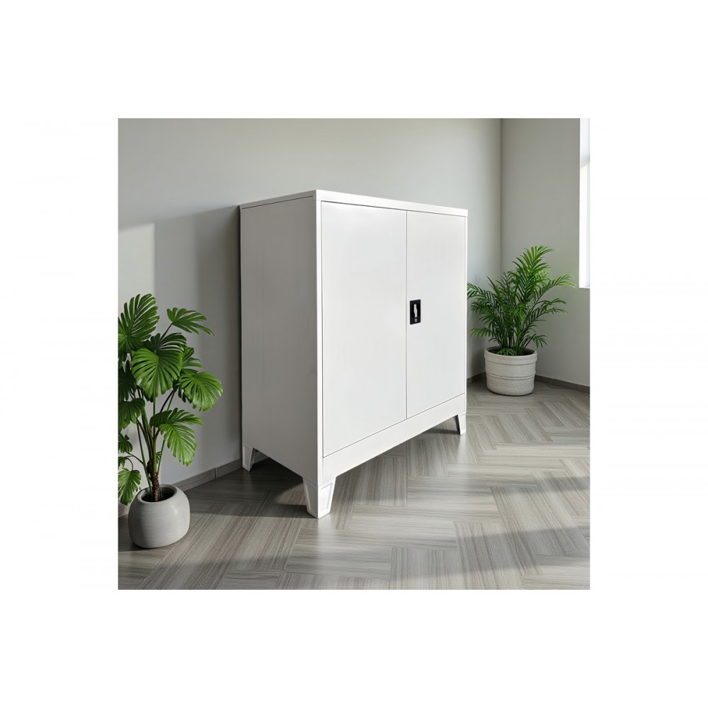 Ντουλάπι "ARMON" από μέταλλο σε χρώμα ανοιχτό γκρι 90x45x100