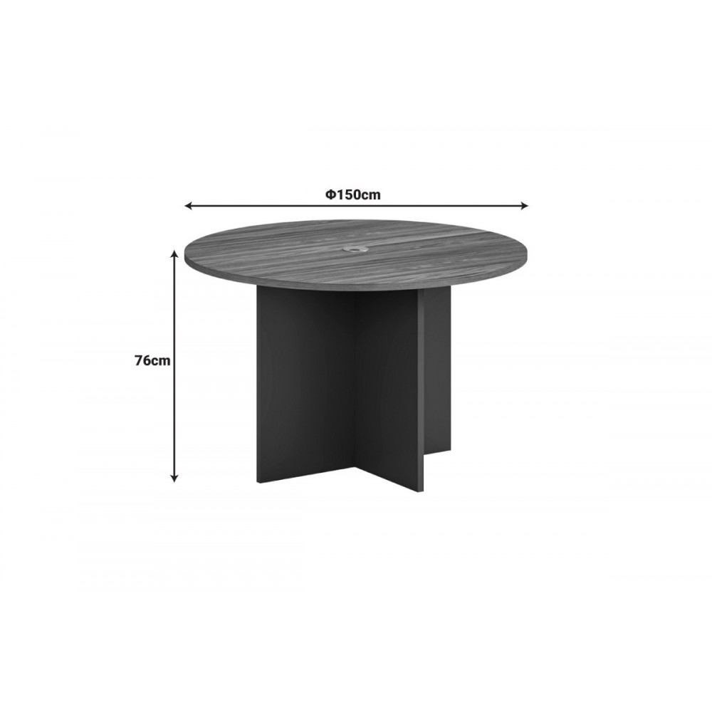 Τραπέζι γραφείου "OSCAR" σε χρώμα καρυδί/ανθρακί Φ150x76