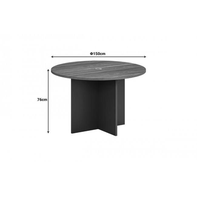 Τραπέζι γραφείου "OSCAR" σε χρώμα καρυδί/ανθρακί Φ150x76