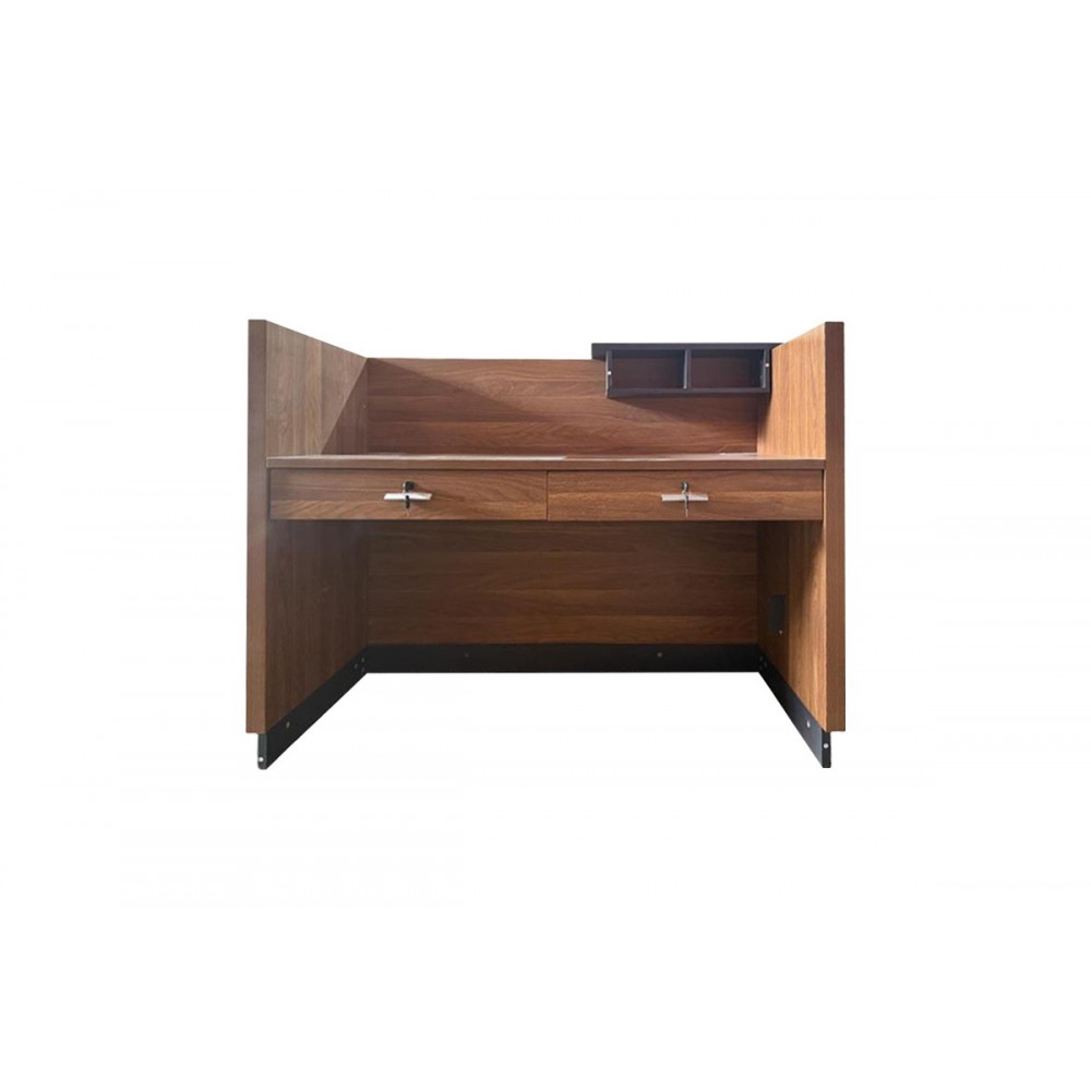 Γραφείο reception "OSCAR" σε χρώμα καρυδί/ανθρακί 140x65x110