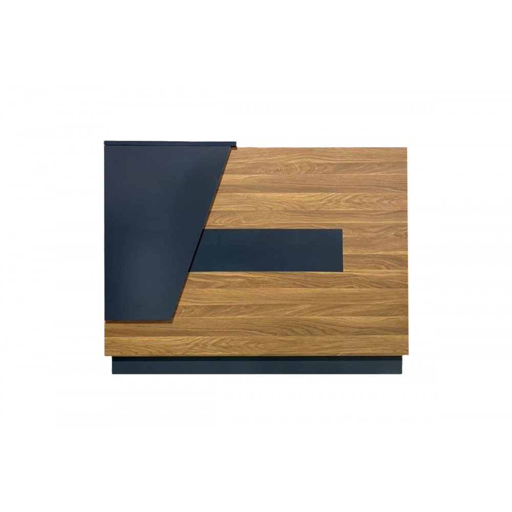 Γραφείο reception "OSCAR" σε χρώμα καρυδί/ανθρακί 140x65x110
