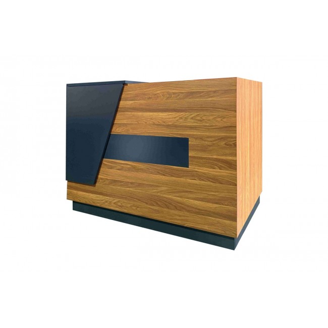 Γραφείο reception "OSCAR" σε χρώμα καρυδί/ανθρακί 140x65x110