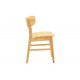 Καρέκλα "LUMNIA" από rubberwood σε χρώμα φυσικό 46x50x76