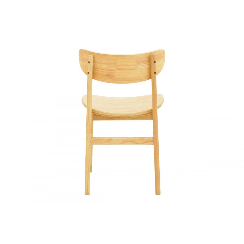 Καρέκλα "LUMNIA" από rubberwood σε χρώμα φυσικό 46x50x76