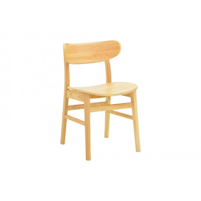 Καρέκλα "LUMNIA" από rubberwood σε χρώμα φυσικό 46x50x76
