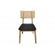 Καρέκλα "RENNA" από ξύλο/pu σε χρώμα φυσικό/μαύρο 48x52x79
