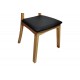 Καρέκλα "RENNA" από ξύλο/pu σε χρώμα φυσικό/μαύρο 48x52x79