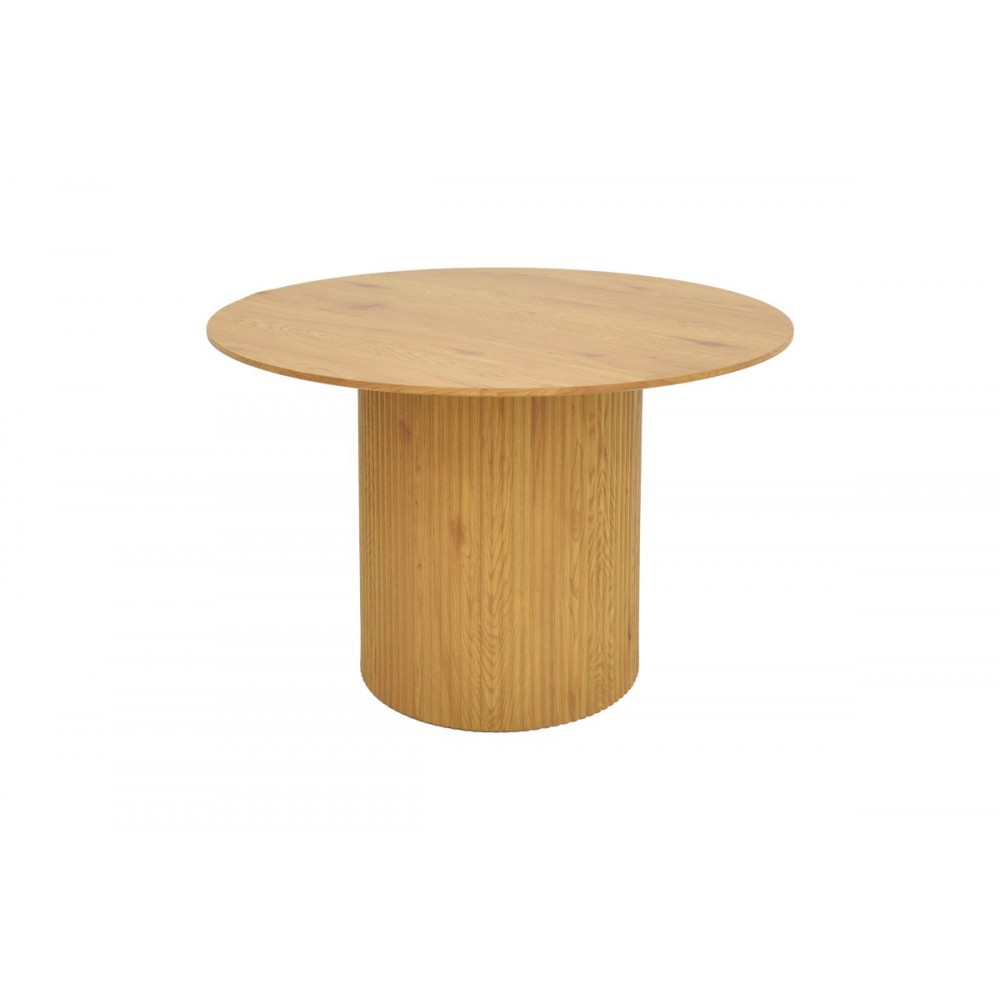 Τραπέζι "KARULO" από mdf σε χρώμα σονόμα Φ120x76