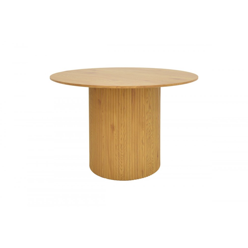 Τραπέζι "KARULO" από mdf σε χρώμα σονόμα Φ120x76