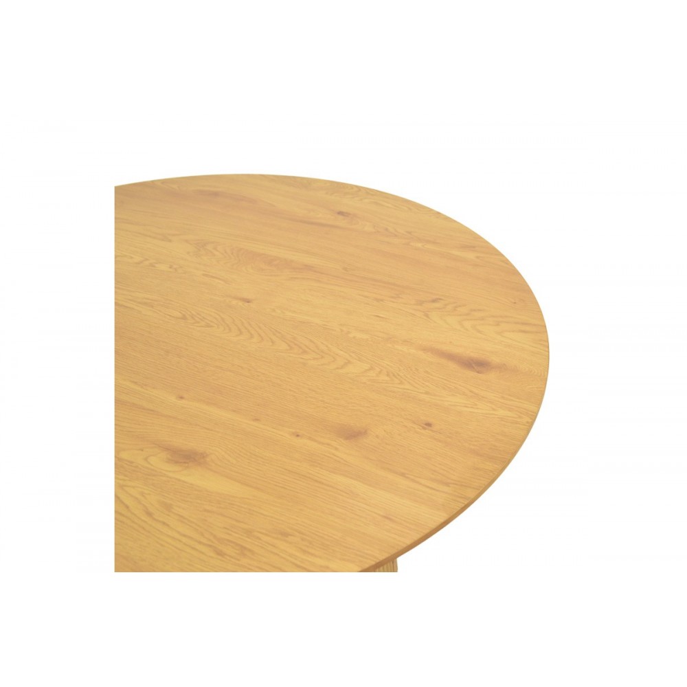 Τραπέζι "KARULO" από mdf σε χρώμα σονόμα Φ120x76