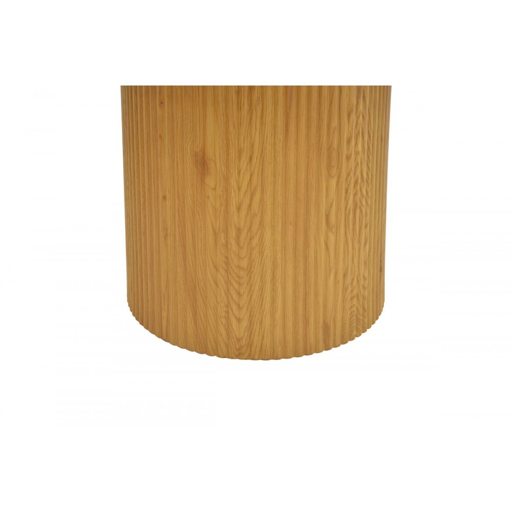 Τραπέζι "KARULO" από mdf σε χρώμα σονόμα Φ120x76