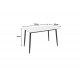 Τραπέζι "GUSTAS I" από sintered stone/μέταλλο σε χρώμα λευκό μαρμάρου/μαύρο 120x80x76