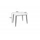 Τραπέζι "GUSTAS I" από sintered stone/μέταλλο σε χρώμα λευκό μαρμάρου/μαύρο 80x80x76