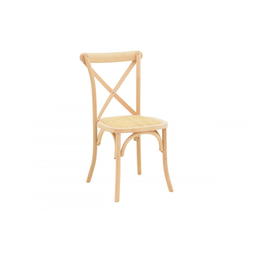 Καρέκλα "DYLON" στοιβαζόμενη από ξύλο/rattan 48x52x89