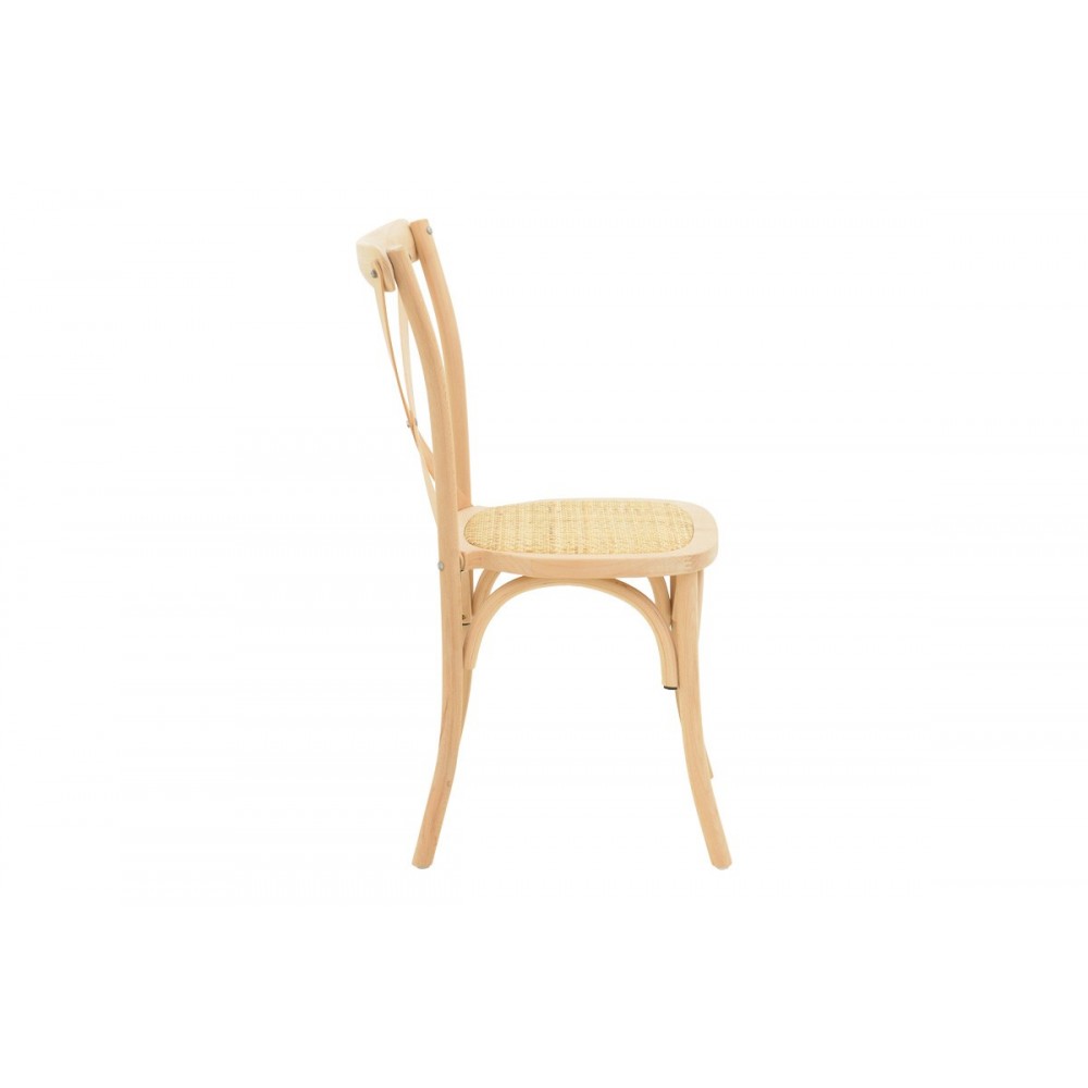 Καρέκλα "DYLON" στοιβαζόμενη από ξύλο/rattan 48x52x89