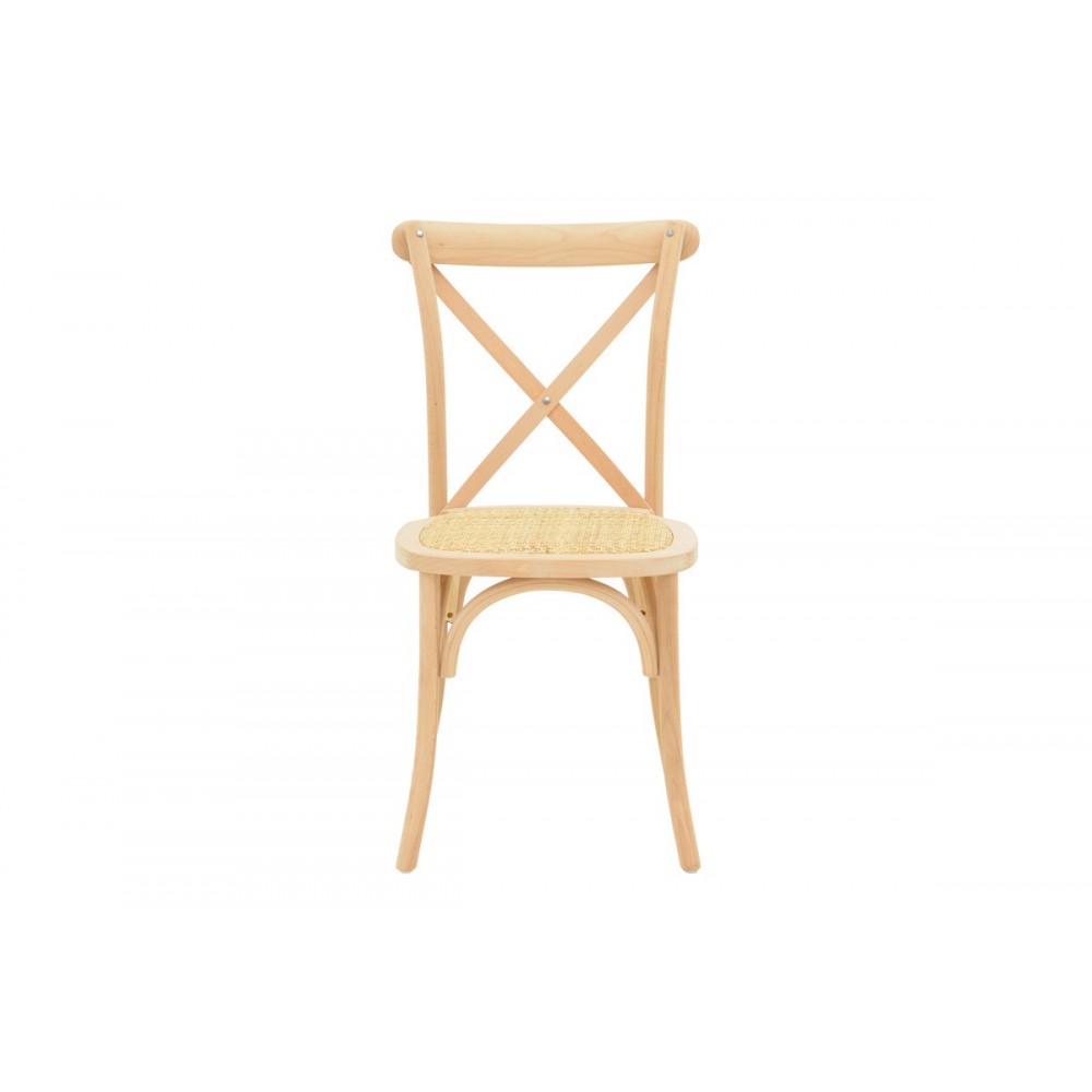 Καρέκλα "DYLON" στοιβαζόμενη από ξύλο/rattan 48x52x89