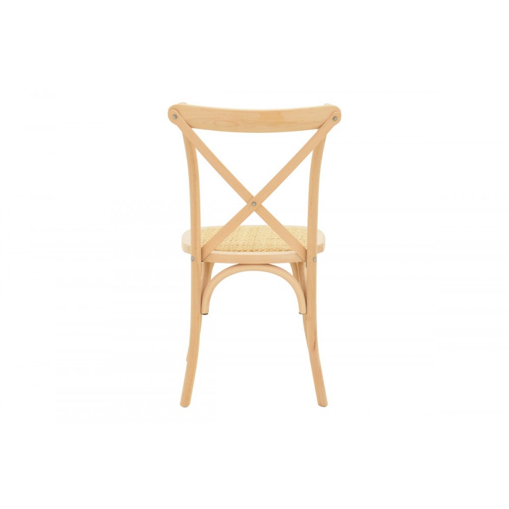 Καρέκλα "DYLON" στοιβαζόμενη από ξύλο/rattan 48x52x89