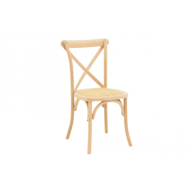 Καρέκλα "DYLON" στοιβαζόμενη από ξύλο/rattan 48x52x89