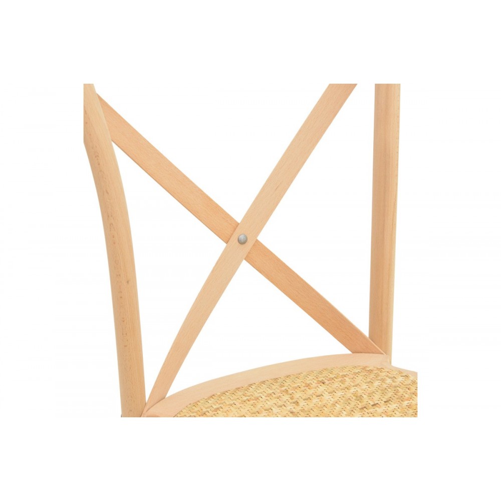 Καρέκλα "DYLON" στοιβαζόμενη από ξύλο/rattan 48x52x89