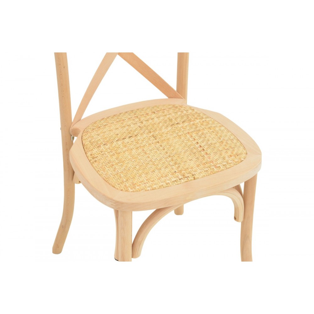 Καρέκλα "DYLON" στοιβαζόμενη από ξύλο/rattan 48x52x89