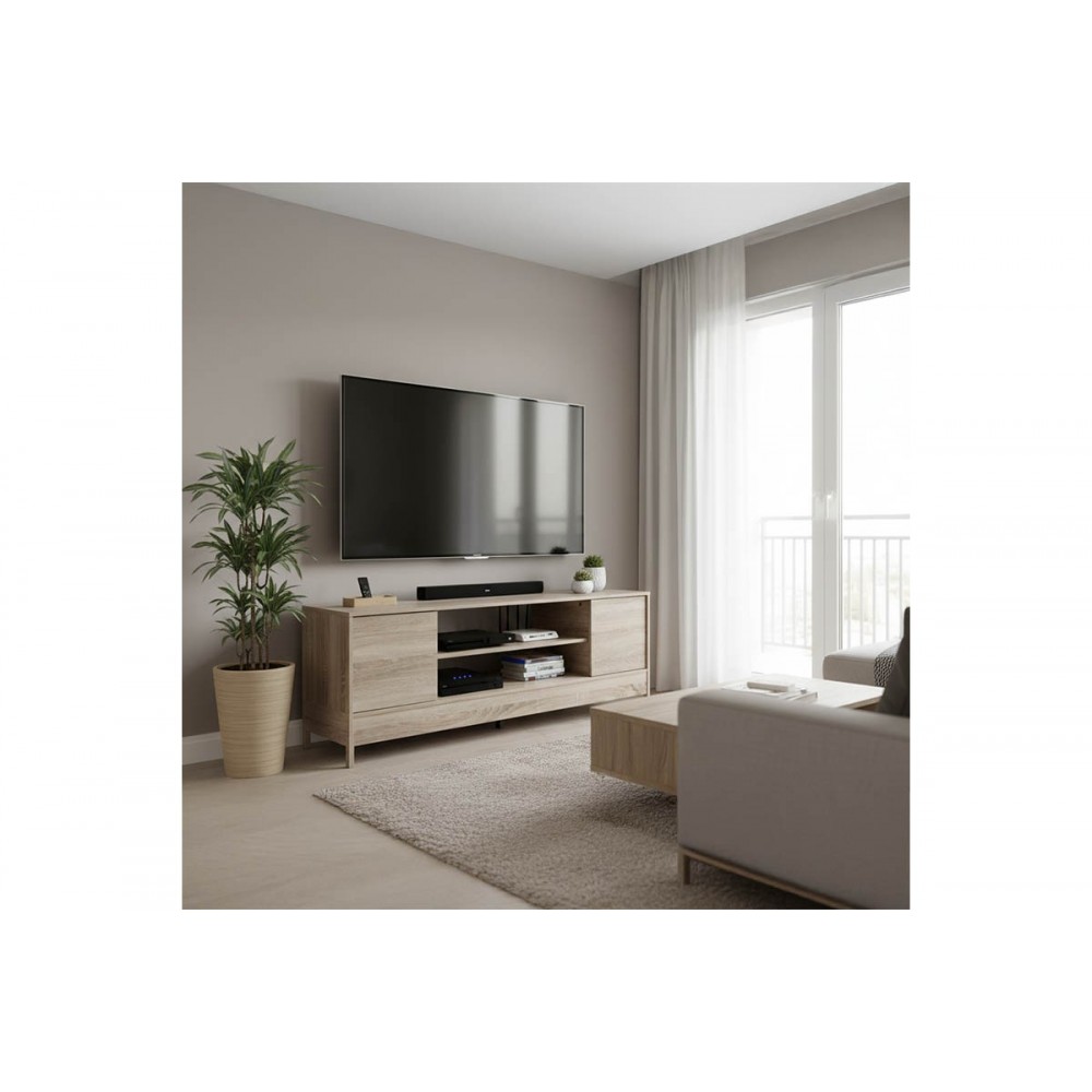 Έπιπλο τηλεόρασης "SASA" σε χρώμα σονόμα 120x35x41.5