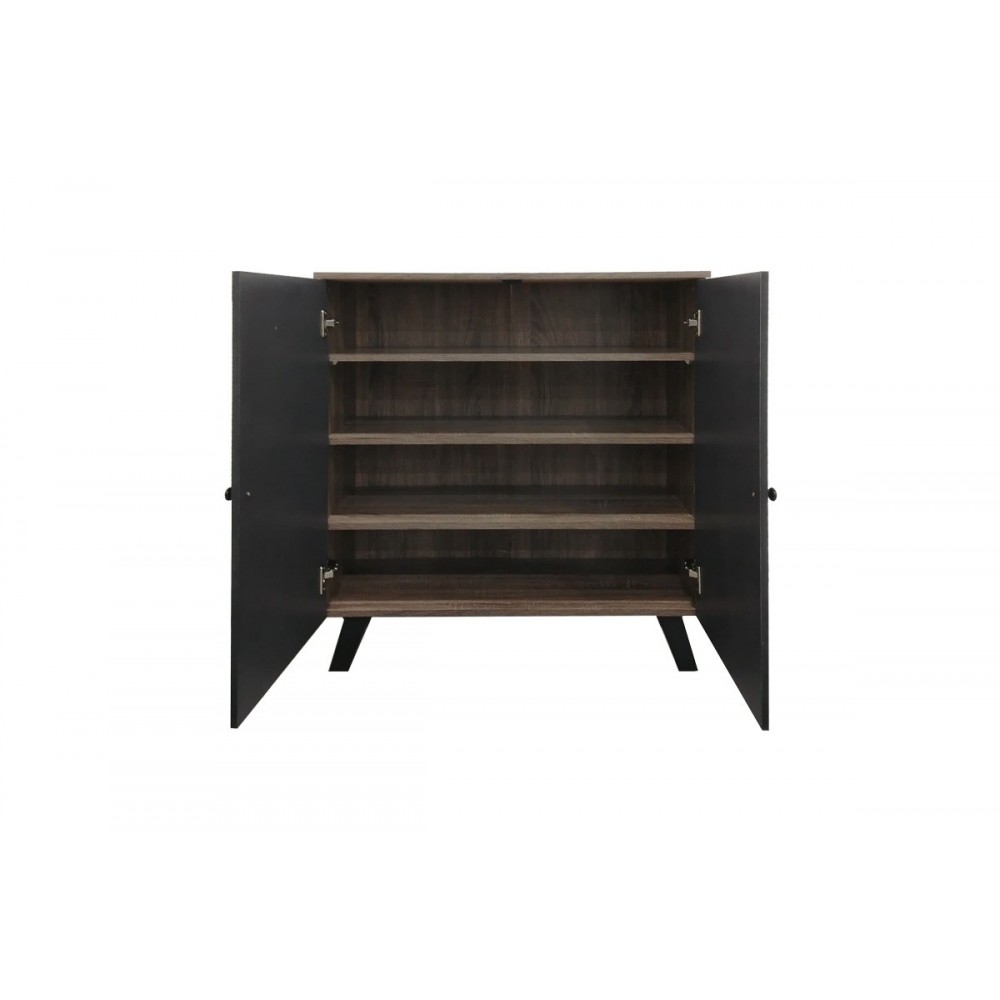 Παπουτσοθήκη-ντουλάπι "CATHI" σε χρώμα oak/ανθρακί 80x34x95