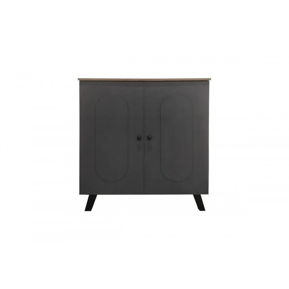 Παπουτσοθήκη-ντουλάπι "CATHI" σε χρώμα oak/ανθρακί 80x34x95