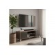 Έπιπλο τηλεόρασης "SERANK" σε χρώμα oak/ανθρακί 120x40x40
