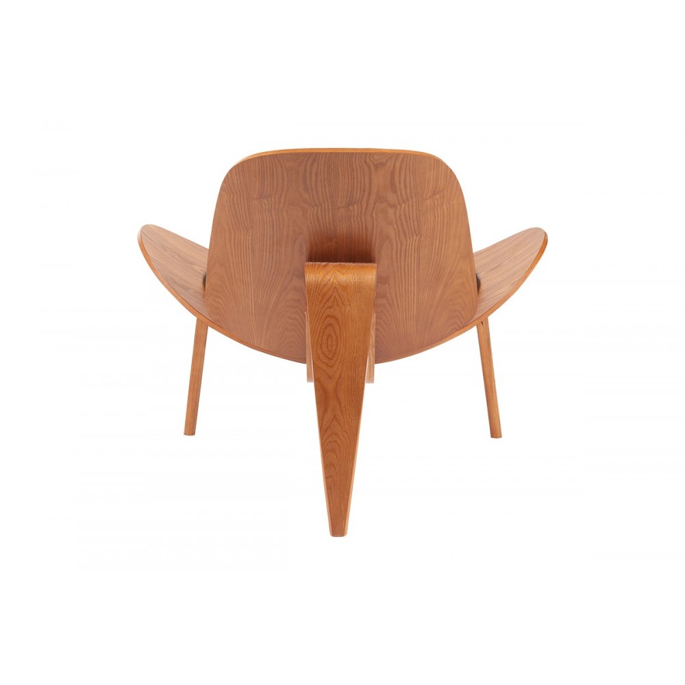 Πολυθρόνα "VILMA" από pu/plywood σε χρώμα μαύρο/καρυδί 90x76.5x74.5