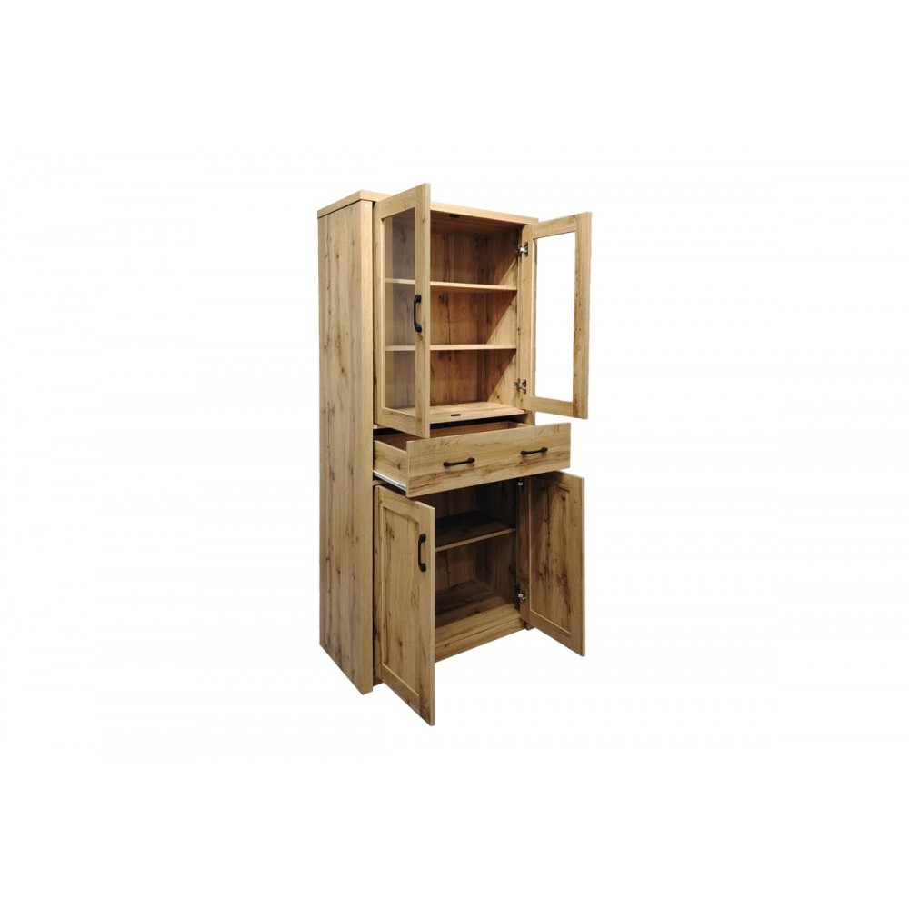 Βιτρίνα-ντουλάπα "NISSO" σε χρώμα oak 80x40x183.5