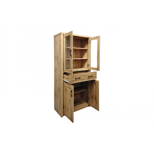 Βιτρίνα-ντουλάπα "NISSO" σε χρώμα oak 80x40x183.5