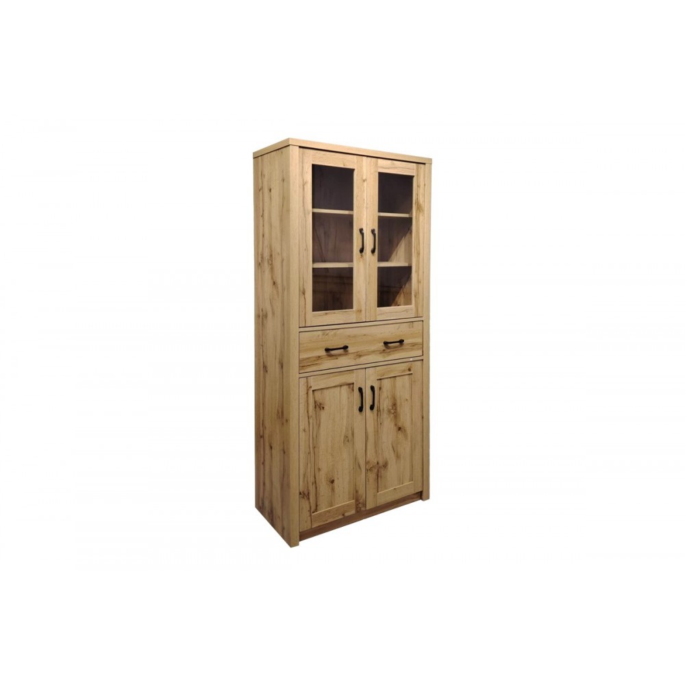 Βιτρίνα-ντουλάπα "NISSO" σε χρώμα oak 80x40x183.5