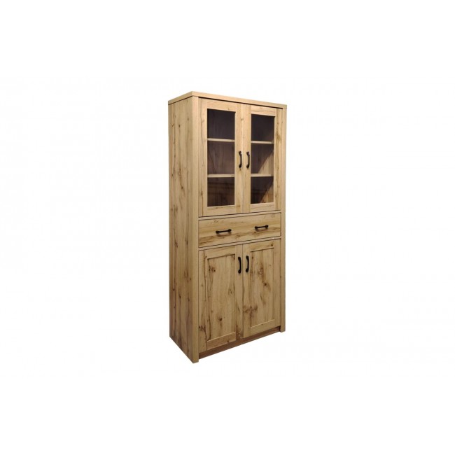 Βιτρίνα-ντουλάπα "NISSO" σε χρώμα oak 80x40x183.5