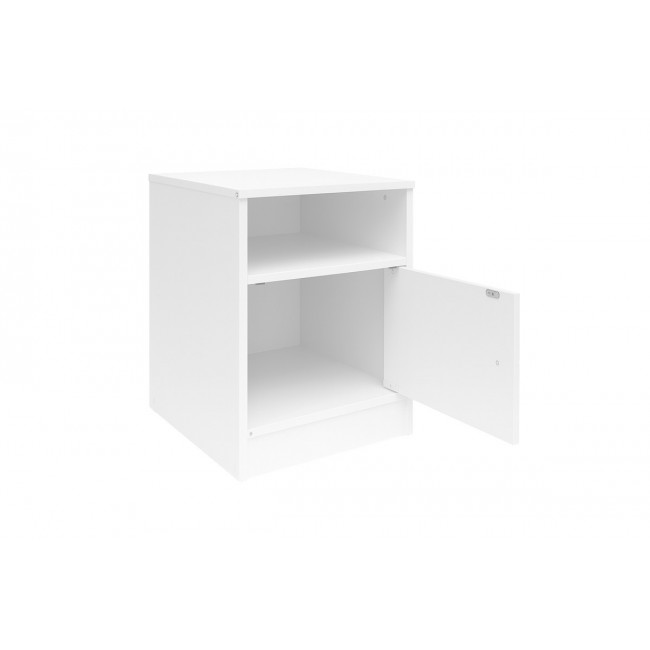 Κομοδίνο "FOLY" σε χρώμα λευκό 40x40x50