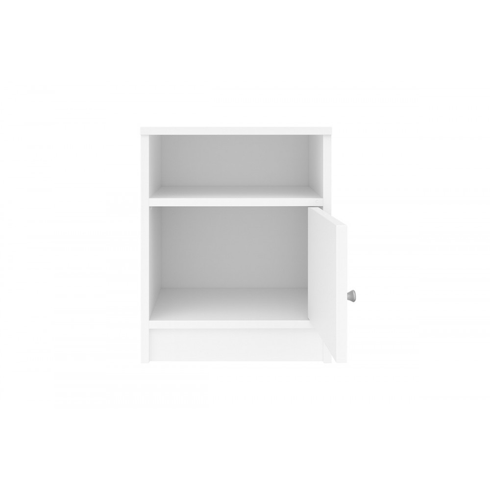 Κομοδίνο "FOLY" σε χρώμα λευκό 40x40x50