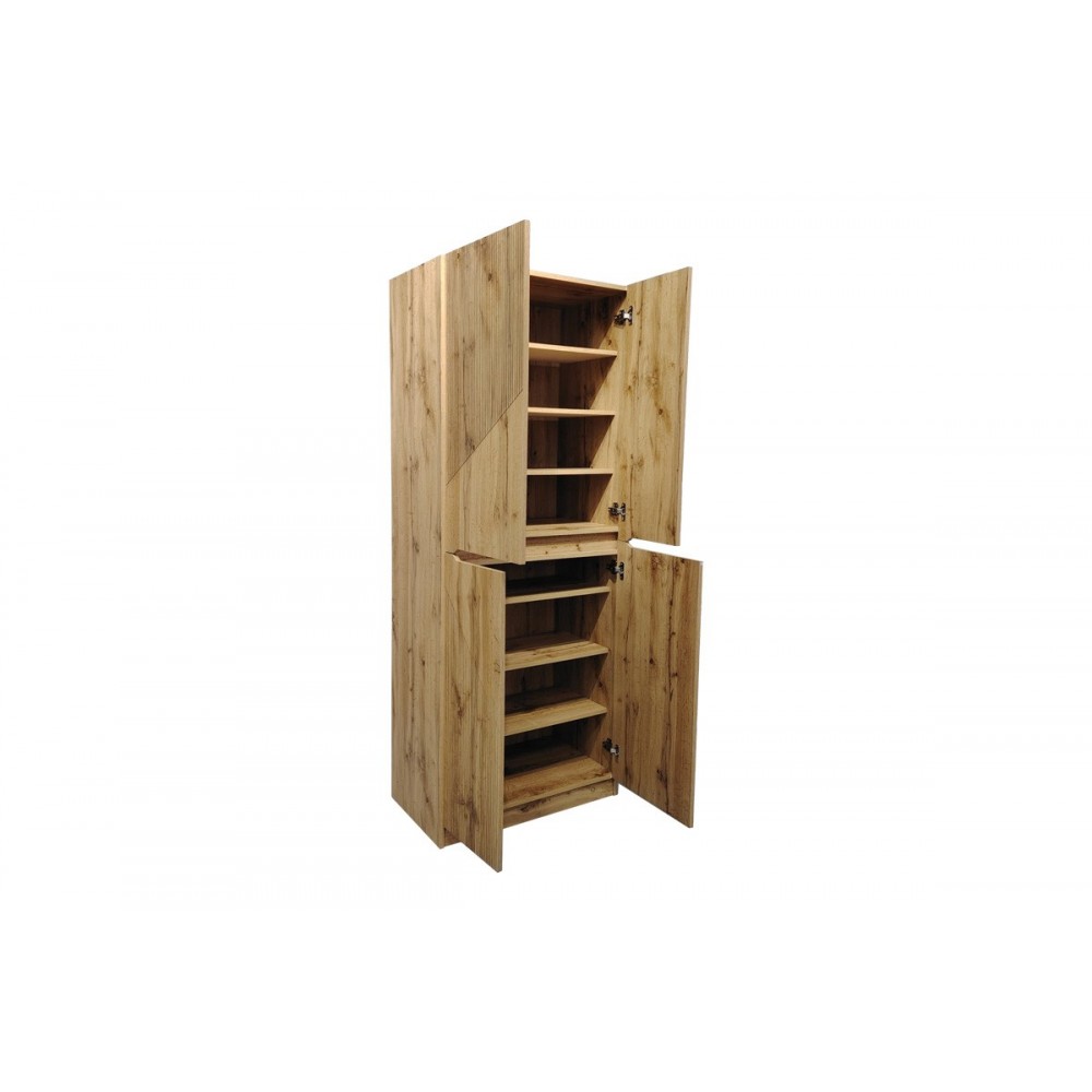 Παπουτσοθήκη-ντουλάπι "KEBELL" σε χρώμα oak 71x41.5x180.4