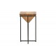 Βοηθητικό τραπέζι "MILES II" από ξύλο/μέταλλο σε χρώμα φυσικό/μαύρο 29x29x54