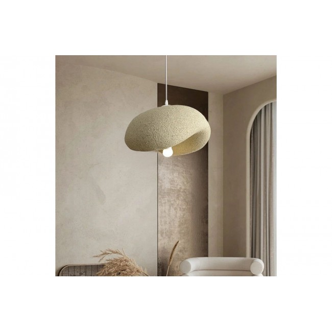 Φωτιστικό οροφής "FERECON" από μέταλλο/ps σε χρώμα μπεζ Φ45x25