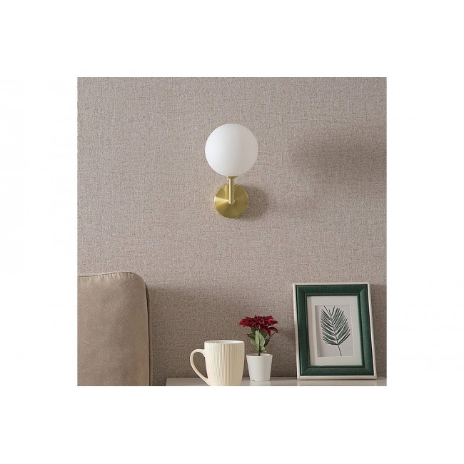 Φωτιστικό τοίχου-απλίκα "CEBRON" από μέταλλο σε χρώμα χρυσό 15x25x28