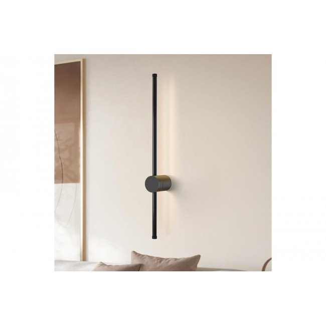 Φωτιστικό τοίχου-απλίκα "EFTENDO" led από μέταλλο σε χρώμα μαύρο Φ8x80