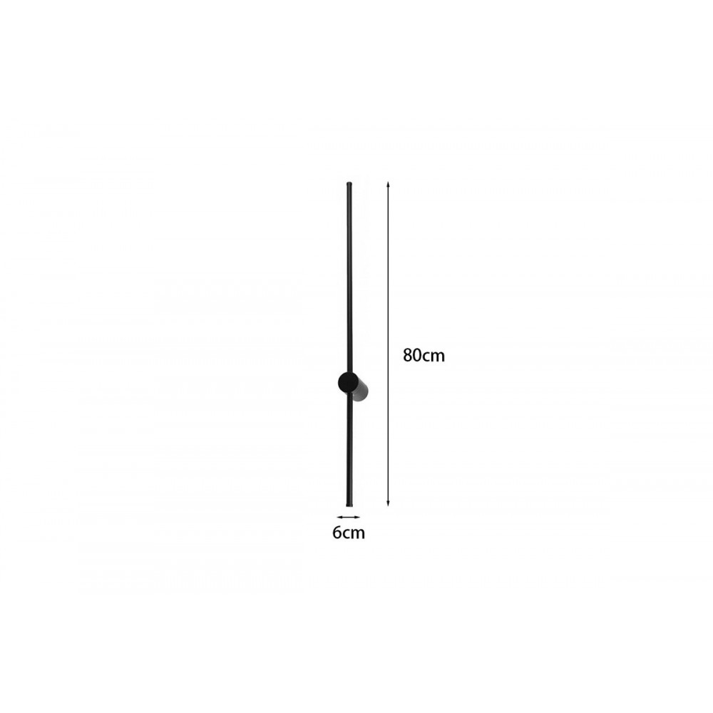 Φωτιστικό τοίχου-απλίκα "EFTENDO" led από μέταλλο σε χρώμα μαύρο Φ8x80