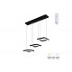 Φωτιστικό τρίφωτο "BENOR" led από μέταλλο σε χρώμα μαύρο 70x20x15