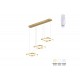 Φωτιστικό τρίφωτο "BENOR" led από μέταλλο σε χρώμα χρυσό 70x20x15