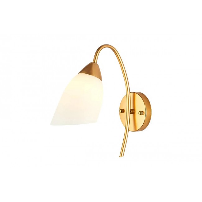 Φωτιστικό τοίχου-απλίκα "BERAK" από μέταλλο σε χρώμα χρυσό/λευκό 10x10x17