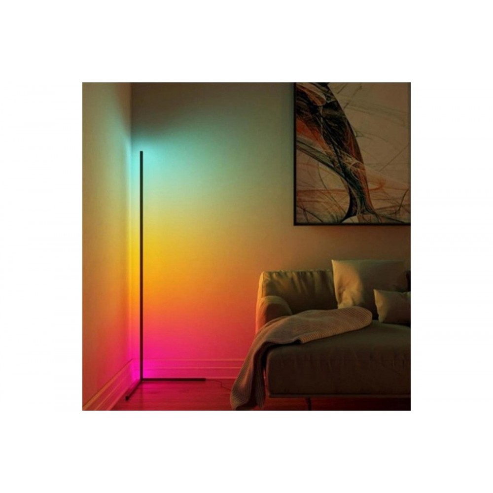 Φωτιστικό δαπέδου "NANEK" led από μέταλλο σε χρώμα μαύρο 30x30x120